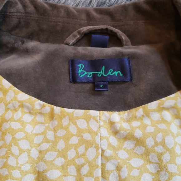 Boden Velvety Chocolate Brown Jacket Blazer 10 - Picture 9 of 11